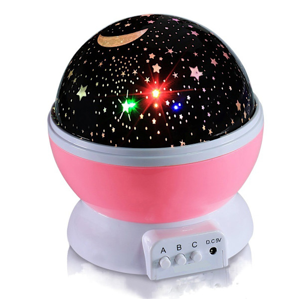 Yövalo Skidry Sky Light LED STORERY SKY PROJECTOR SUPER SUPER PÖYDÄLLÄ TÄHTI TÄHTI TÄHTI PINKKI