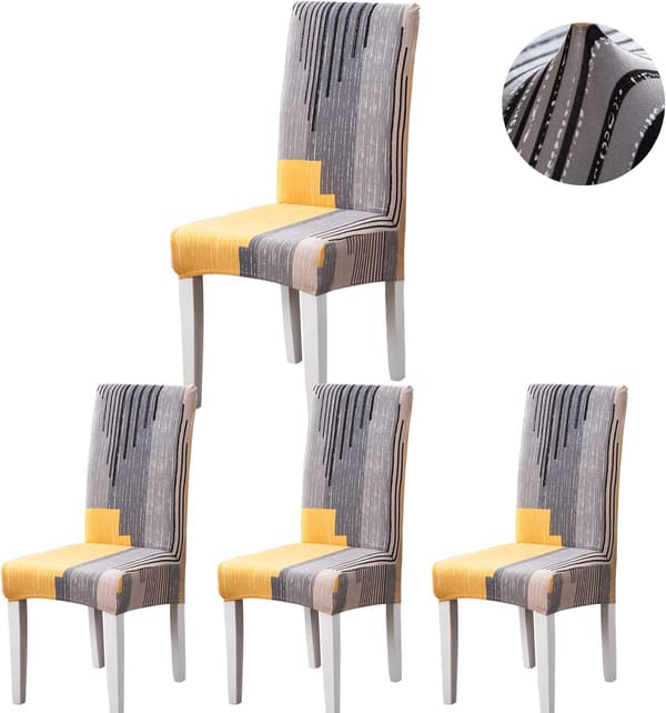 4-pack stolskydd för matsal, stretchiga stolsöverdrag för matstolar, kök