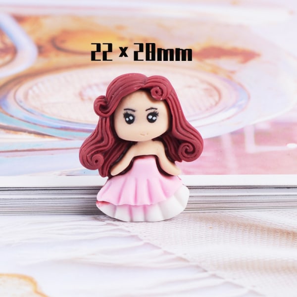 Resintillbehörts Resin Simulation Cartoon Girl (10 st)