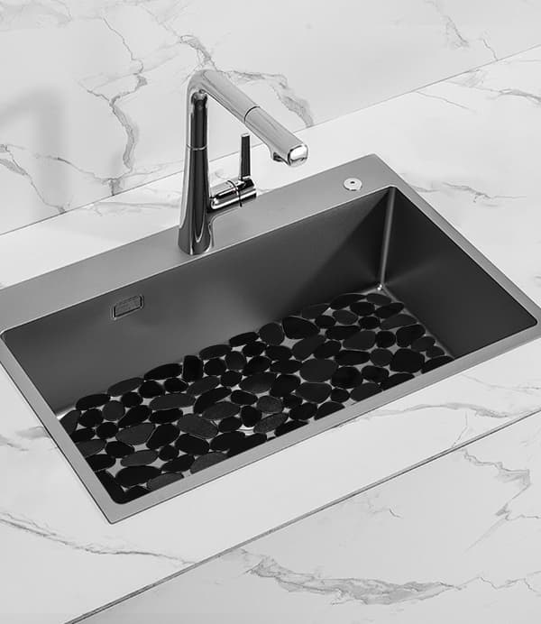 Diskho Matta, Set med PVC Diskho Skydd, 40x30cm Diskho Matta, Pebble Formad Diskho Matta för Botten av Diskhon