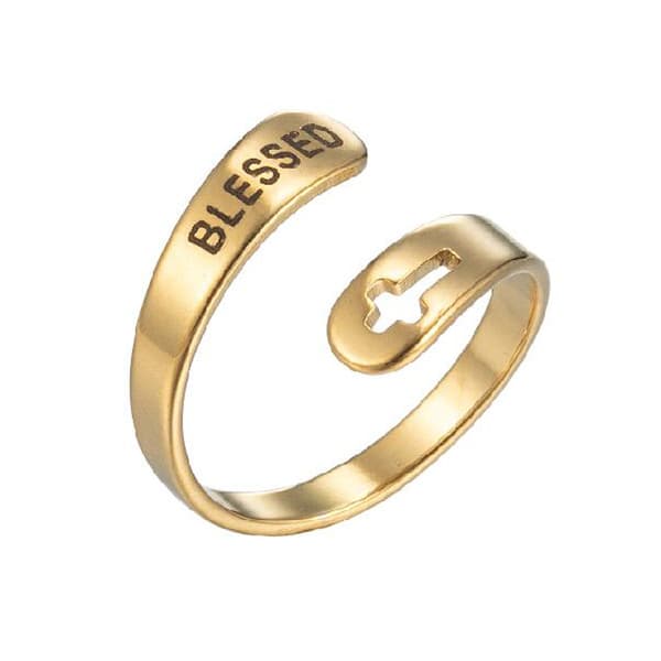 Personlig indpakningsring Graveret ring Dobbelt ring Stakbare ringe