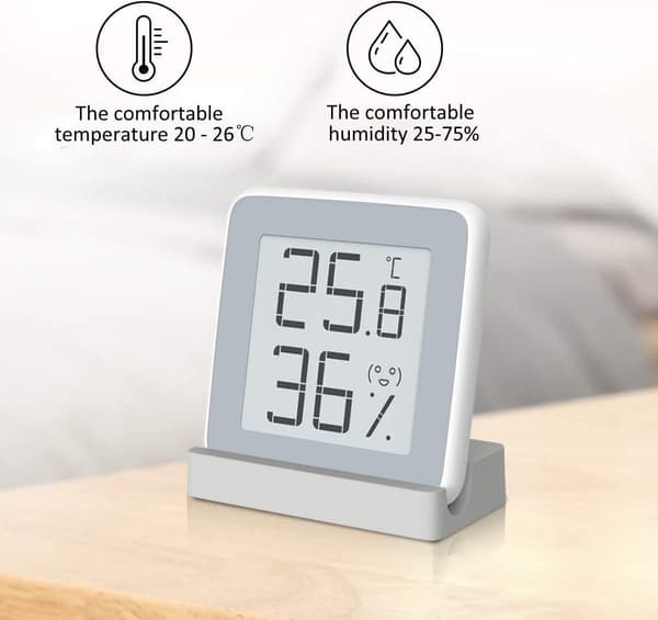 Indendørs digitalt termometer/hygrometer med high definition-skærm