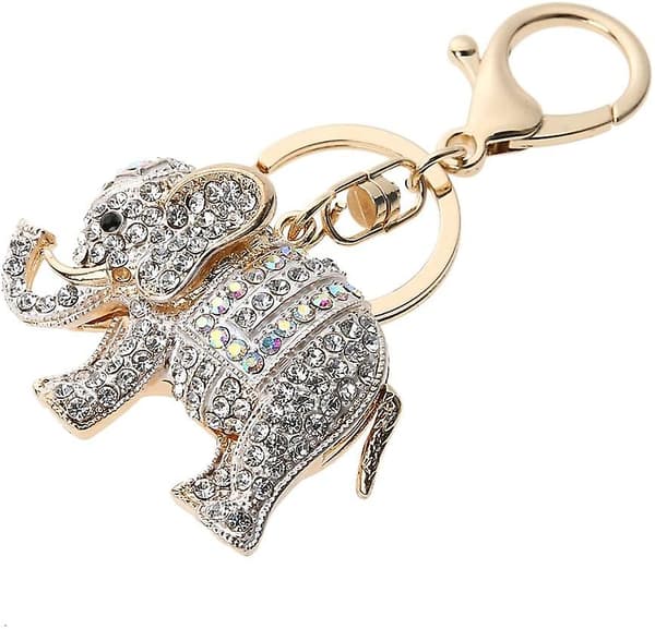 Rhinestone nøglering sød elefant krystal nøglering nøgleringe til kvinder