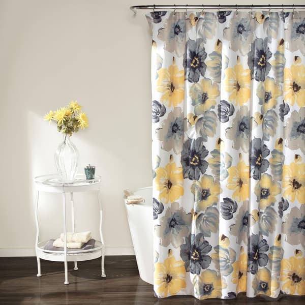 Duschdraperi - Badrum Blommig Stor Blommig Tygtryck Design