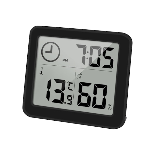 Digitalt termometer/hygrometer 3,2” stor LCD-skærm indendørs