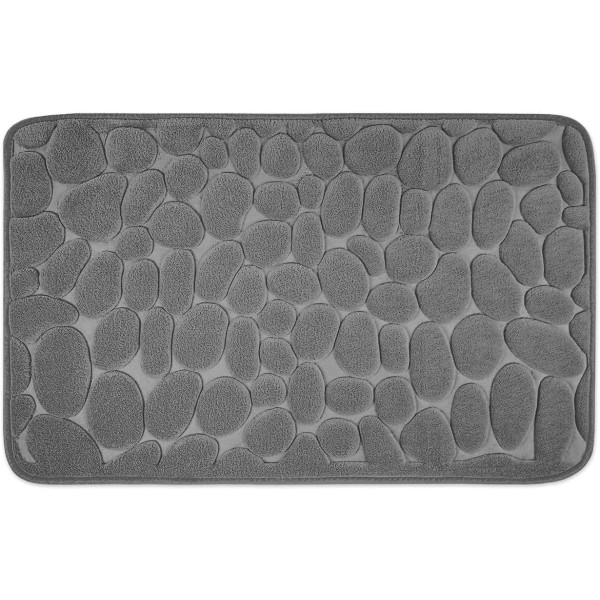 Non-slip memory foam bath mat - Bath mat 40 x 60 cm - Gray