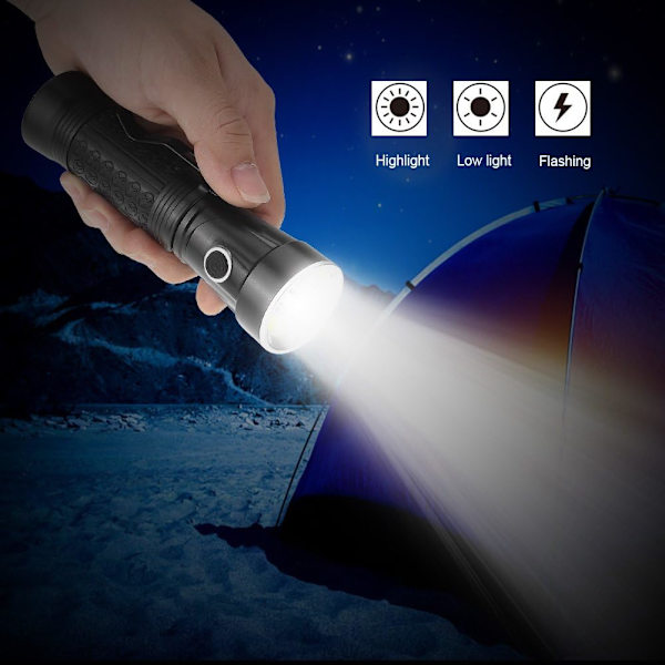 Bärbar LED-ficklampa Fällbar Magnetisk Svansinspektion Auto Re