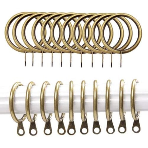 24-pakning 38 mm innvendig diameter metall messingringer for gardinstang