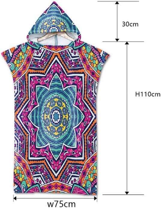 D-Change Vaihdettava Pyörrepyyhe, Surf Poncho Pyörrepyyhe Hupulla Adu