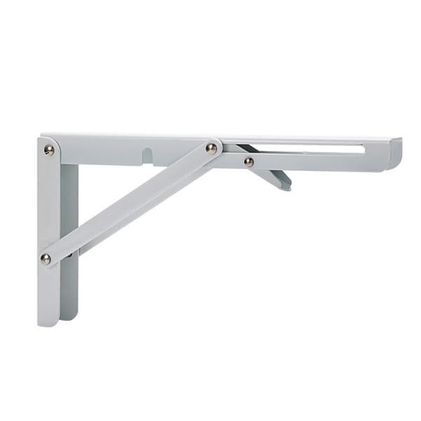 Folding Bracket 200mm, 2 stykker svart sammenleggbar konsollbrakett, L