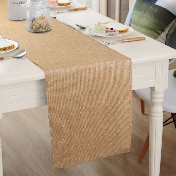2 10Mx30cm bordløbere hessian bordbånd rulle jute bryllup re