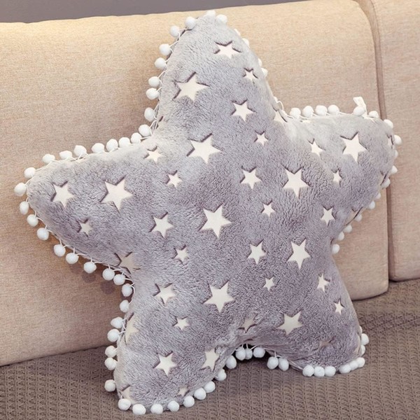 1PC Nuage Coussins Oreiller Lumineuses Étoiles en Peluche Coussin