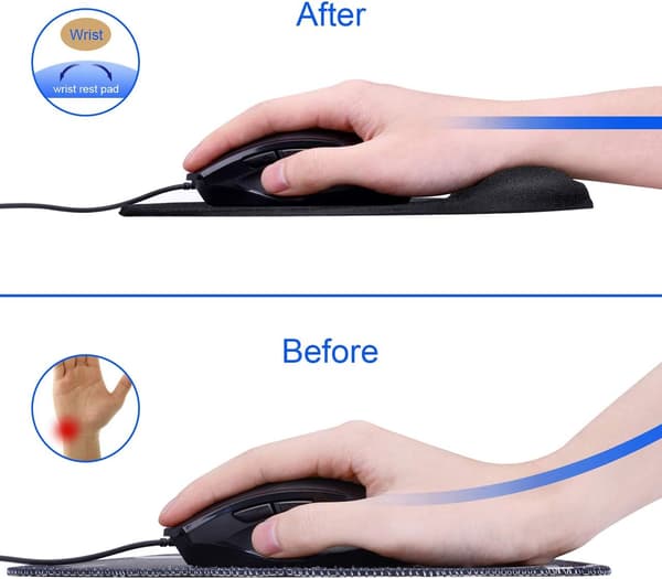 Ergonomisk Musematte med Håndleddstøtte Gel Musematte med Håndleddstøtte