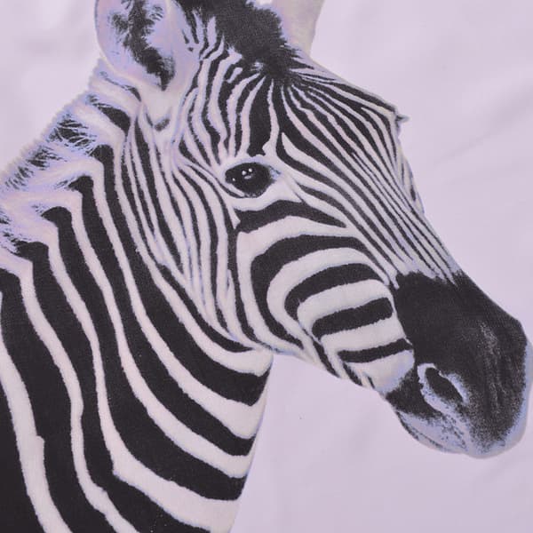 Zebra Dusjforheng, Håndtegnet Zebra Maleri Baderomsdekor