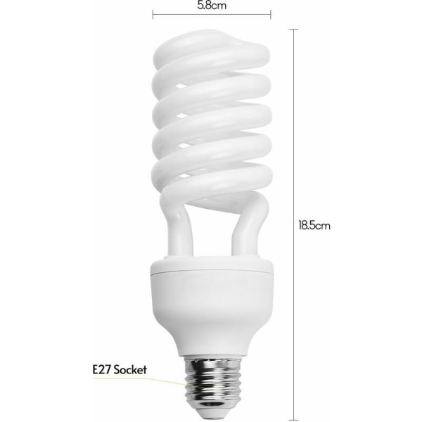 1PC Andoer Spiral Fluorescent Light Bulb 45W Daylight E27 Socket