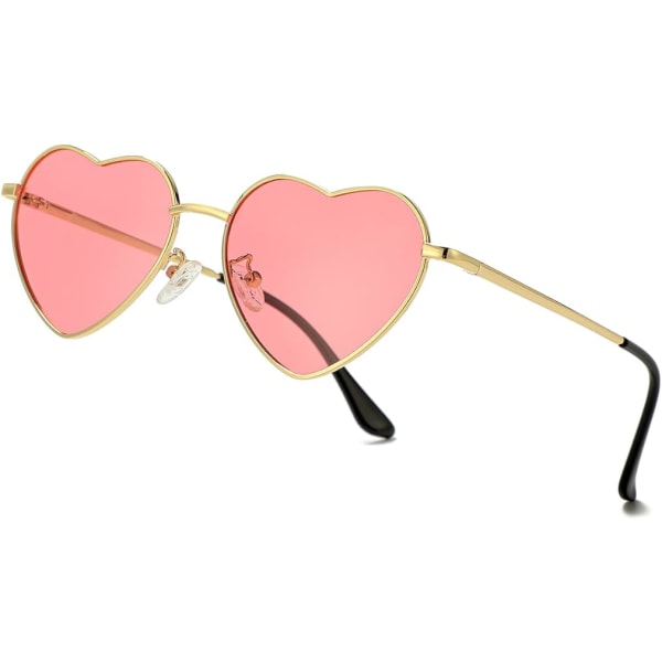Polarized Heart Solglasögon för kvinnor Mode Lovely Style Metal F