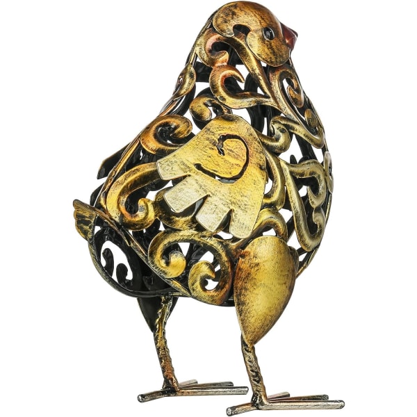 Chicken Metal Sculpture Animal Modern Decorative Cutout Statue Mo