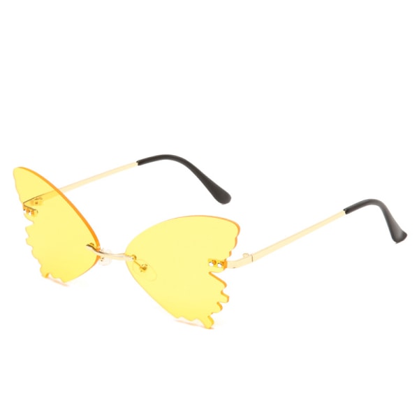 Butterfly Rimless Solbriller Dame Mode Metal Kørebriller
