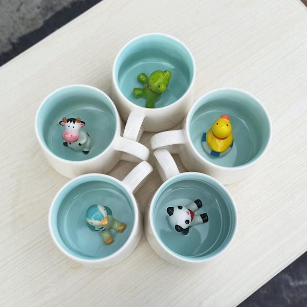 3D Frø Kaffe Kops, 350ml Sjov Tegneserie Kaffe Kops, Håndlavet Kaffe