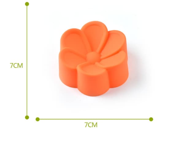 2 stk 7 cm Begonia blomster egg kopp muffins kopp bakeverktøy silikon
