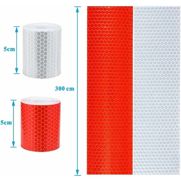 Reflekterende tape, 2 stk 5cm×3 meter selvklebende tape