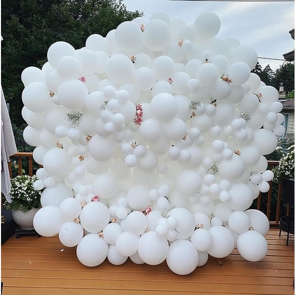 Vit ballong 100 STK 10 tum Vita ballonger Vita latexballonger