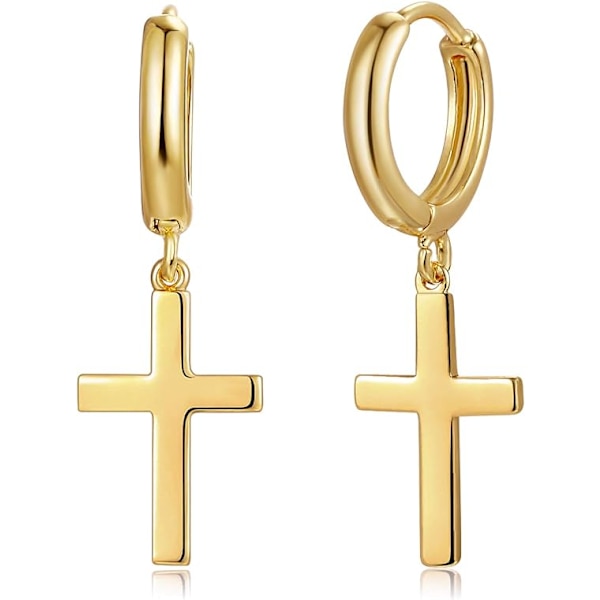 Guld Dangle Drop Hoop Örhängen för Kvinnor Guld