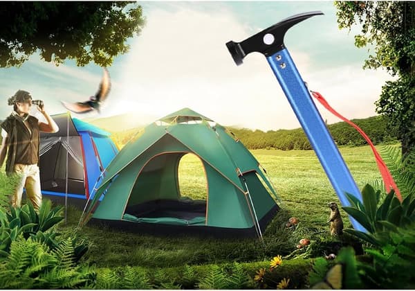Camping Hammer, Multifunktionel Aluminium Hammer Camping Telt Hamm