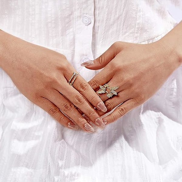 Ringe - Vintage Wrap Stacking Statement Ringe med Fineste Kubiske Z
