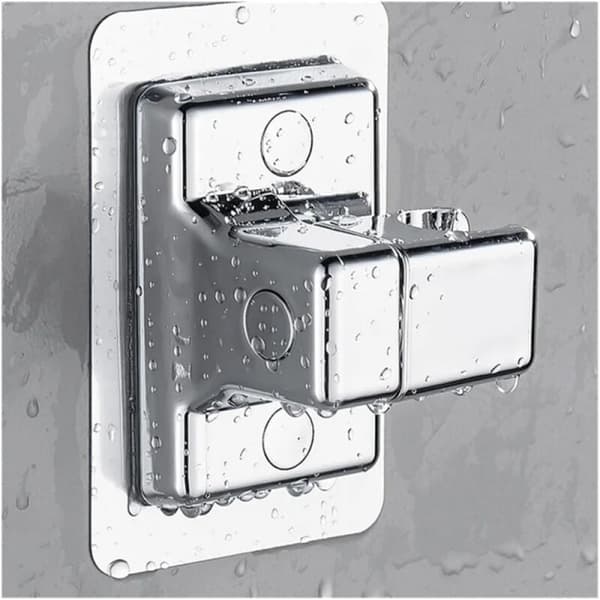 (Silver) 2-pack Justerbar Duschhuvudhållare Självhäftande Väggmontering