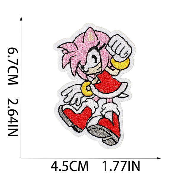 16 stk. Cartoon Pindsvin Patch, Animationsfigur, Computer Embro
