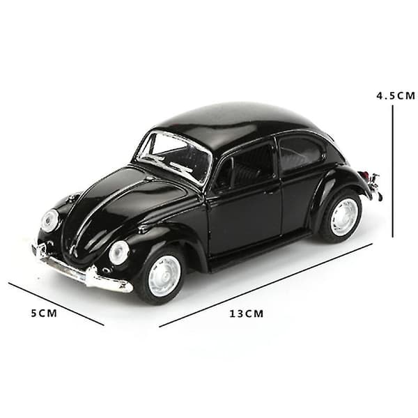 Vintage Beetle Diecast Pull Back Bilmodel Legetøj Hvid