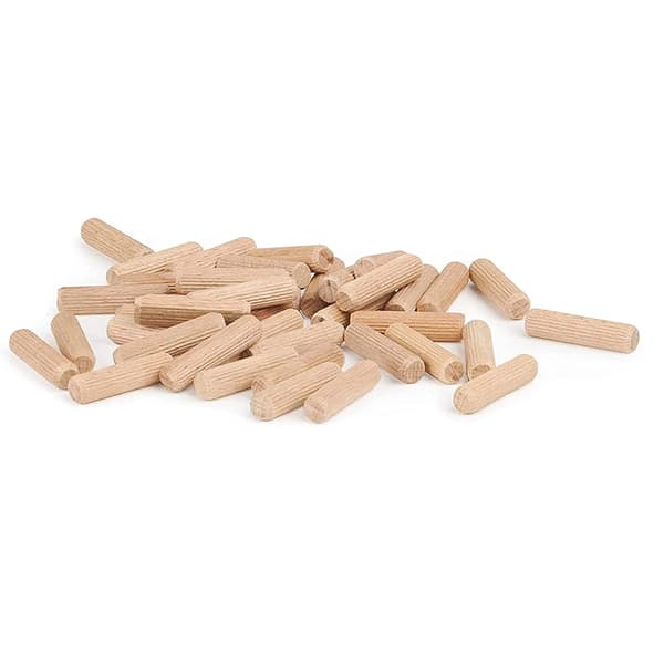 100 stk 10 mm x 50 mm trepinne - solid bøkpinne for trebor