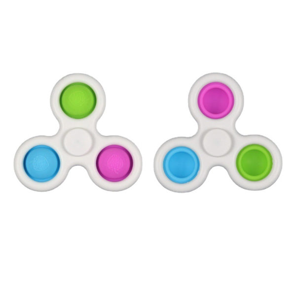 Enkel roterande sensorisk leksak Mini Fidget Toy Silikon Gamepad Flip