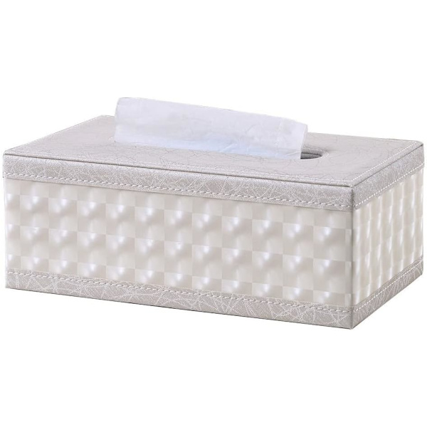 KingFom Moderne Læder Servietbeholder Beige