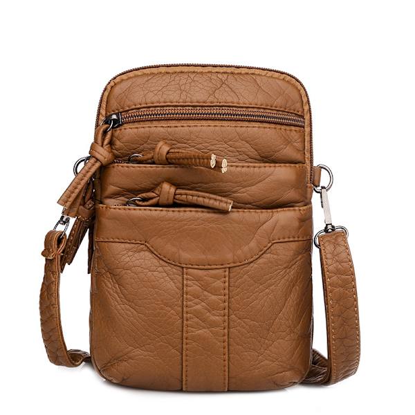 Vintage Pu Læder Crossbody Telefonpung til Kvinder 2022 Ny Ankomst