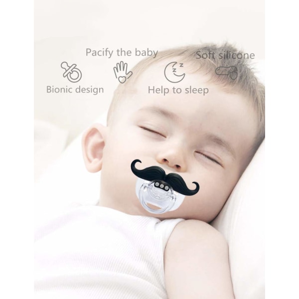 Baby Rolig Napp Söt Kyssbar Mustasch Napp för Bebisar