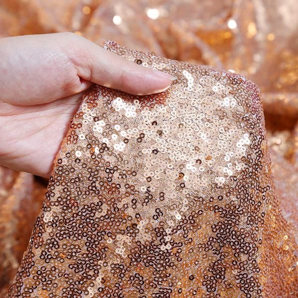 Party Sequin Bordsduk Ros Guld Rektangulär Bordsduk 30x180cm