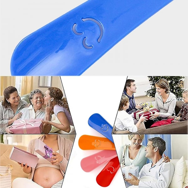 Plastskohorn sko-sked set med 6, mycket stabil design för män, kvinnor