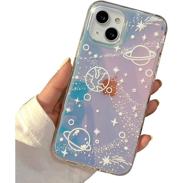 Space Planet Aesthetic Clear Crystal Case för iPhone 13pro max,Sh