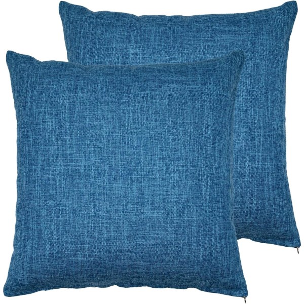 2-delt sett med kongeblå sofapute i lin stuepute