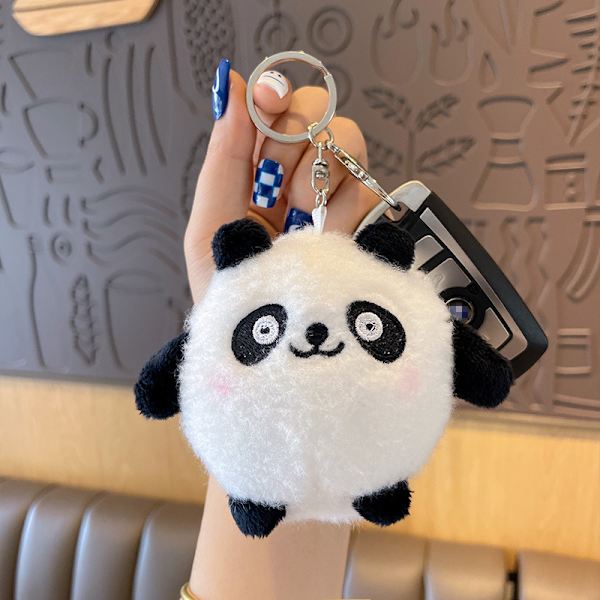 Pehmoinen panda-avaimenperät täytetty eläinavainrengas riipus lompakko reppu