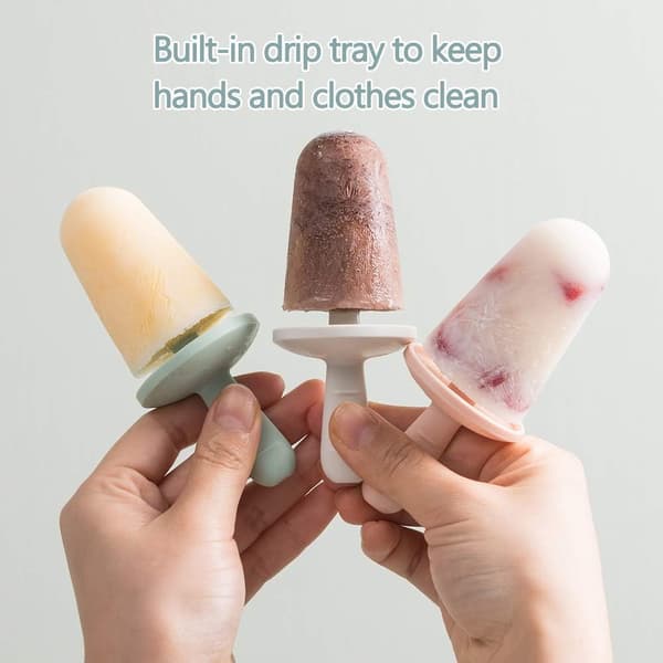 Popsicleform 4 stk. Hjemmelavet silikone popsicleform Nem