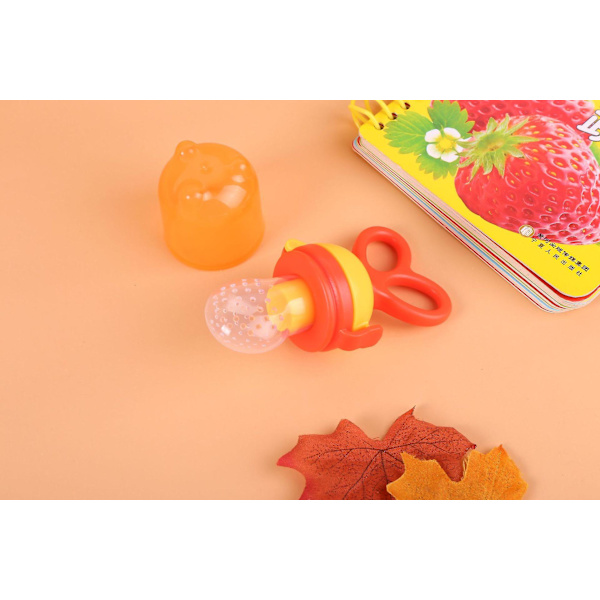 Baby Frugt og Grøntsagssuttee Tyggelig Mad Suttee Propellet Frugt Suttee, Orange