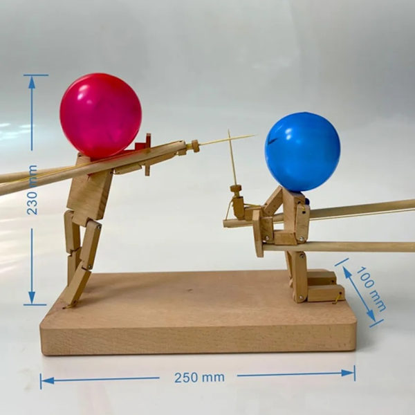 Ballon Bambus Kampspil for To, 2024 Ny Håndlavet Træ Fe