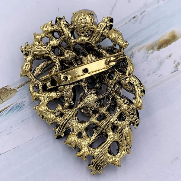 Rhinestone Statement Brossi Pin Kukka Mekko Asuste