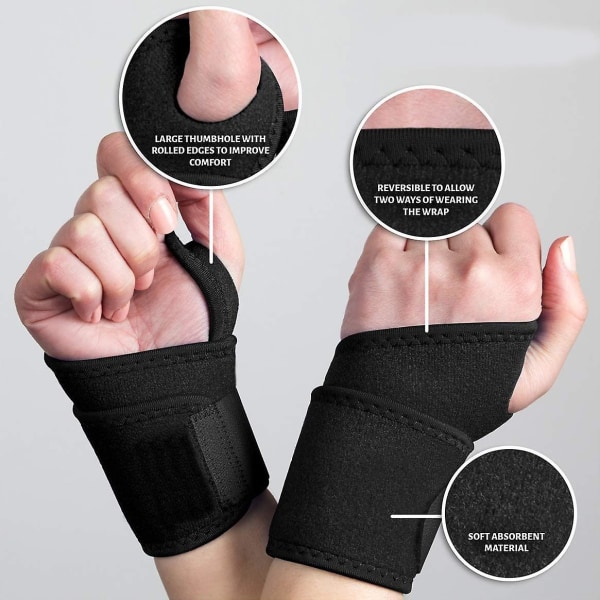 2-pack handledskompressionsbandage och handledsstöd sport handledsstöd