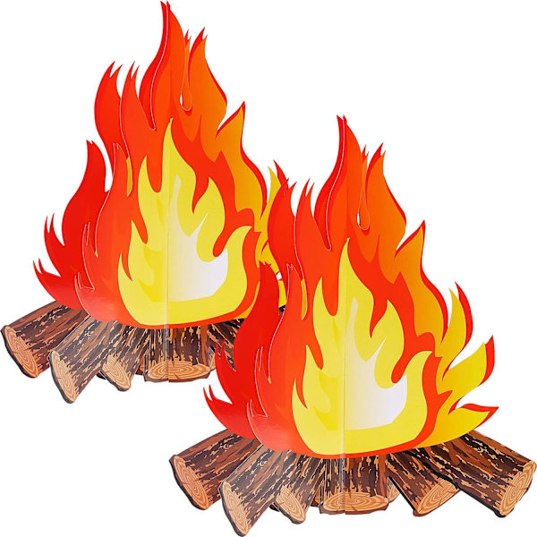 12 tommer kunstig ild 3D falsk flamme papir flamme fakkel i