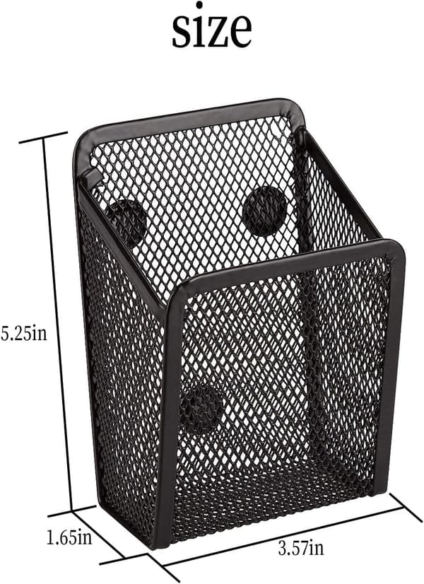 2-pack Magnetisk Pennhållare - Nätförvaringskorgar med Starka Magneter