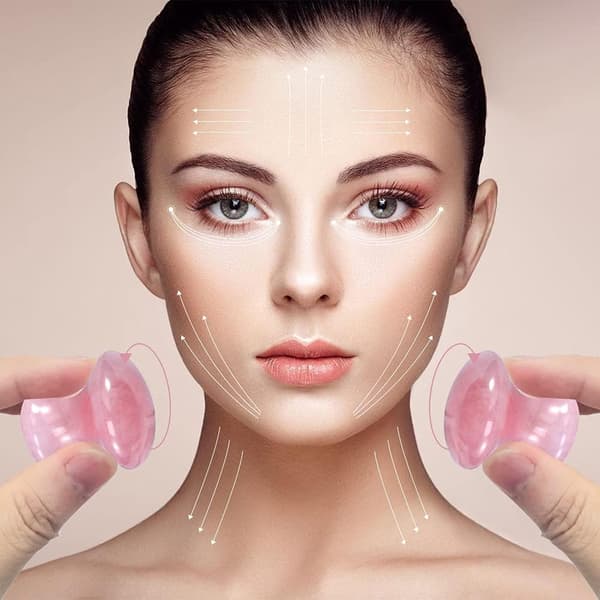 Gua Sha ansigtsværktøjer, Jade Roller Guasha Massage Rose Quartz Mush